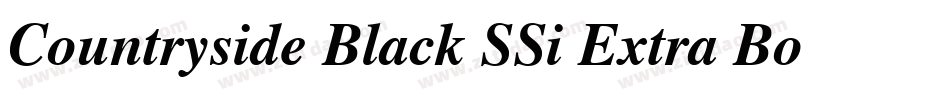 Countryside Black SSi Extra Bold字体转换
